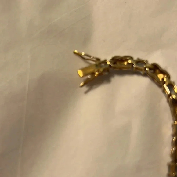 Authentic topaz bracelet with silver and gold - Picture 3 of 3
